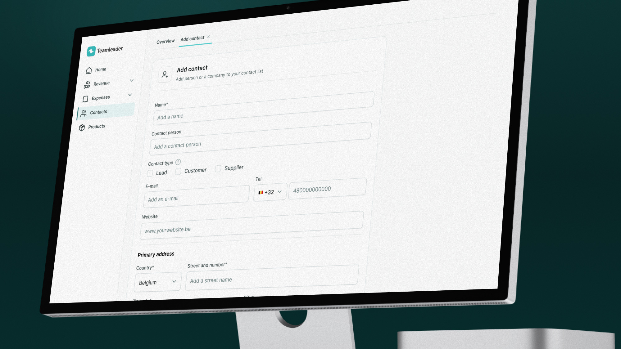 Adding a customer or supplier in Teamleader ONE